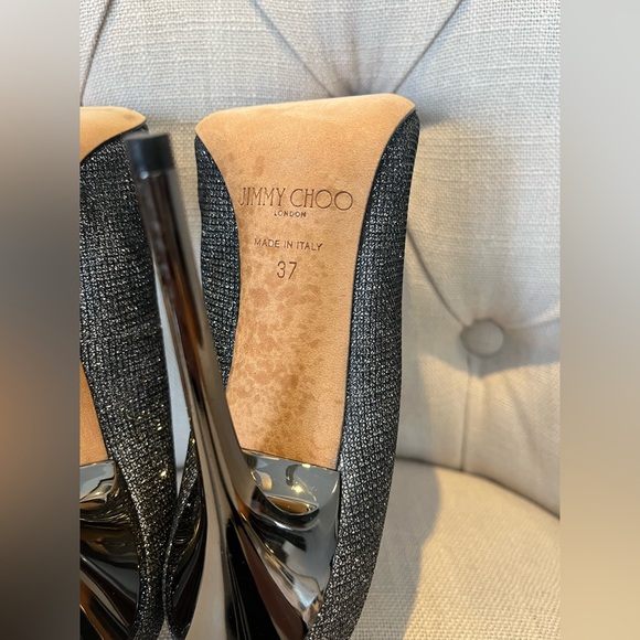 👠JIMMY CHOO Romy 100 Lam Glitter Pumps - Picture 12 of 17